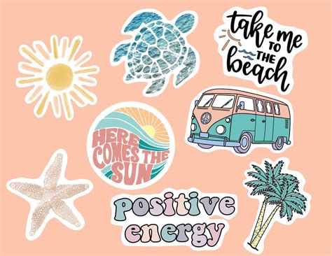 cute beachy stickers|Cute Beachy Stickers .